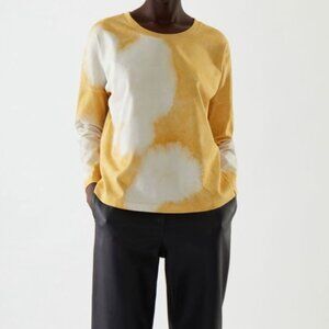 COS Yellow Tie Dye Cotton Long Sleeve